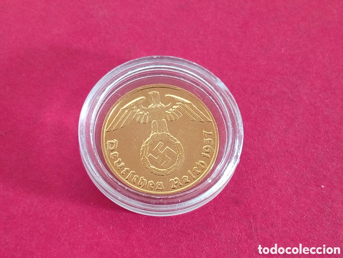 Monedas antiguas de Europa: 1 reichpfennig de Alemania 1937 letra D