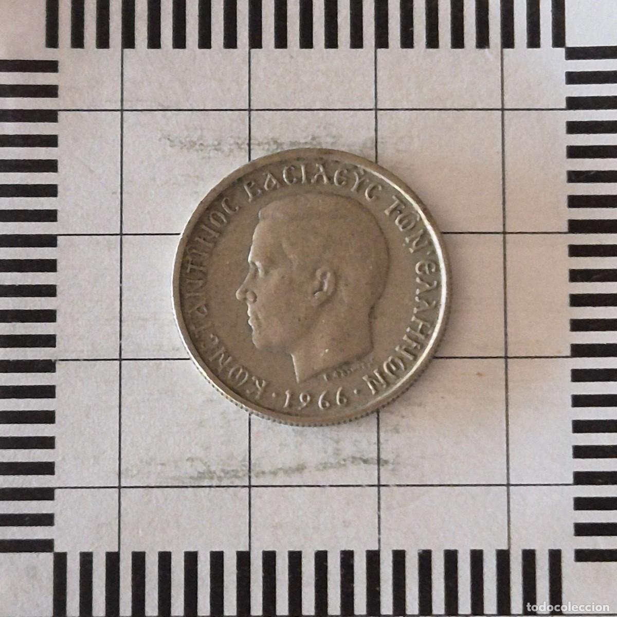 Monedas antiguas de Europa: 1 DRACMA, GRECIA. CONSTANTINO II, 1966. (KM#89).