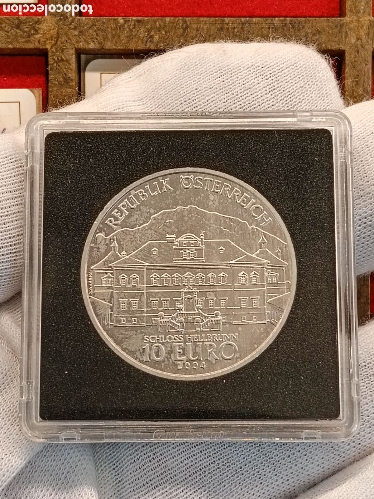 Monedas antiguas de Europa: AUSTRIA . MONEDA DE PLATA 10 EUROS . A&Ntilde;O 2004. PALACIO DE HELLBRUNN