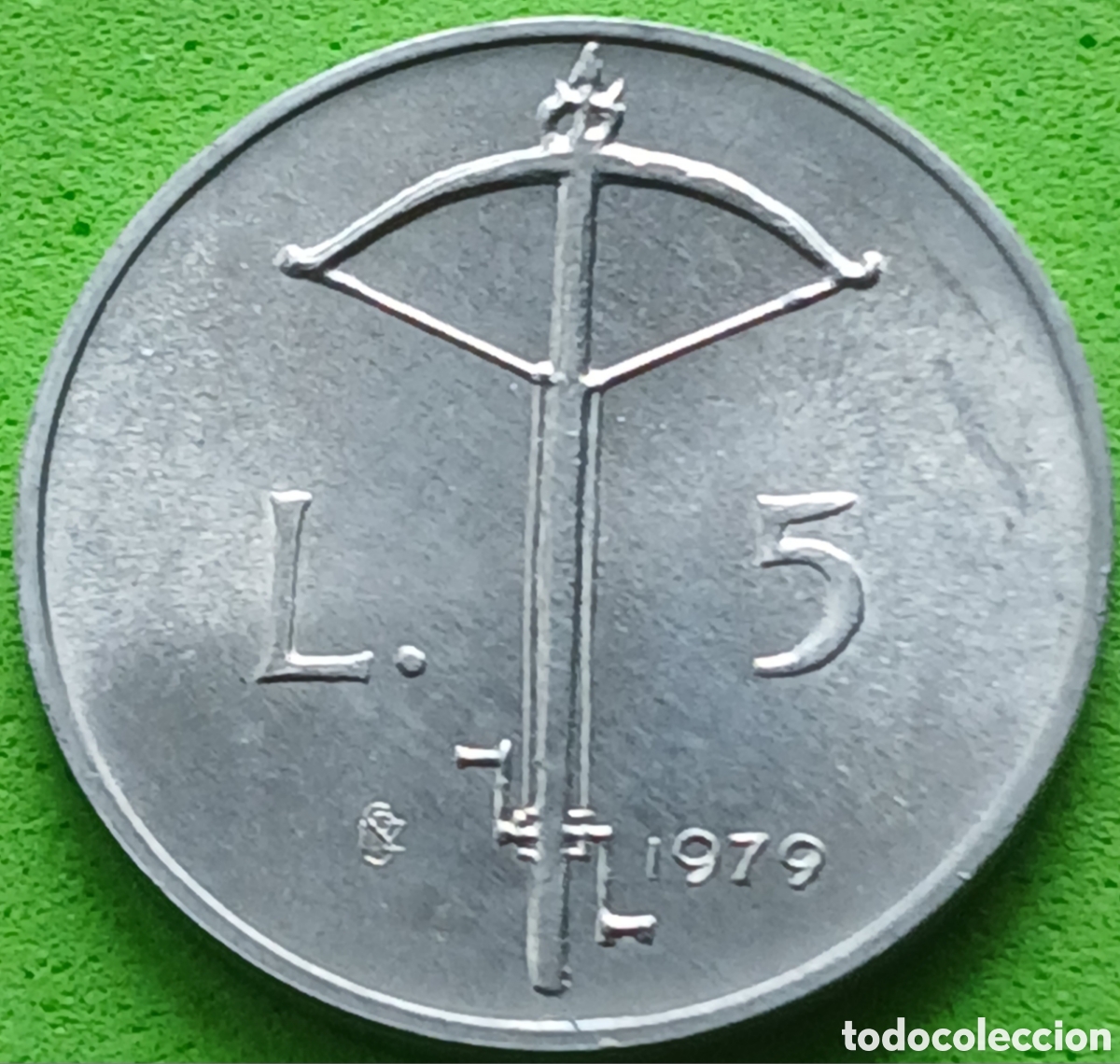 Monete antiche di Europa: San Marino 5 liras 1979 km#91 &Oacute;rganos institucionales del estado
