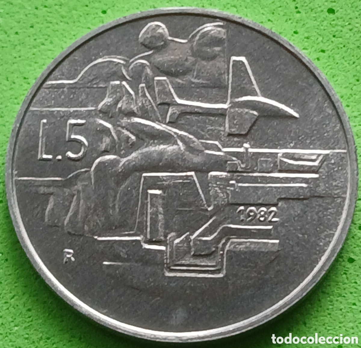 Monedas antiguas de Europa: San Marino 5 liras 1982 km#133 Logros Sociales