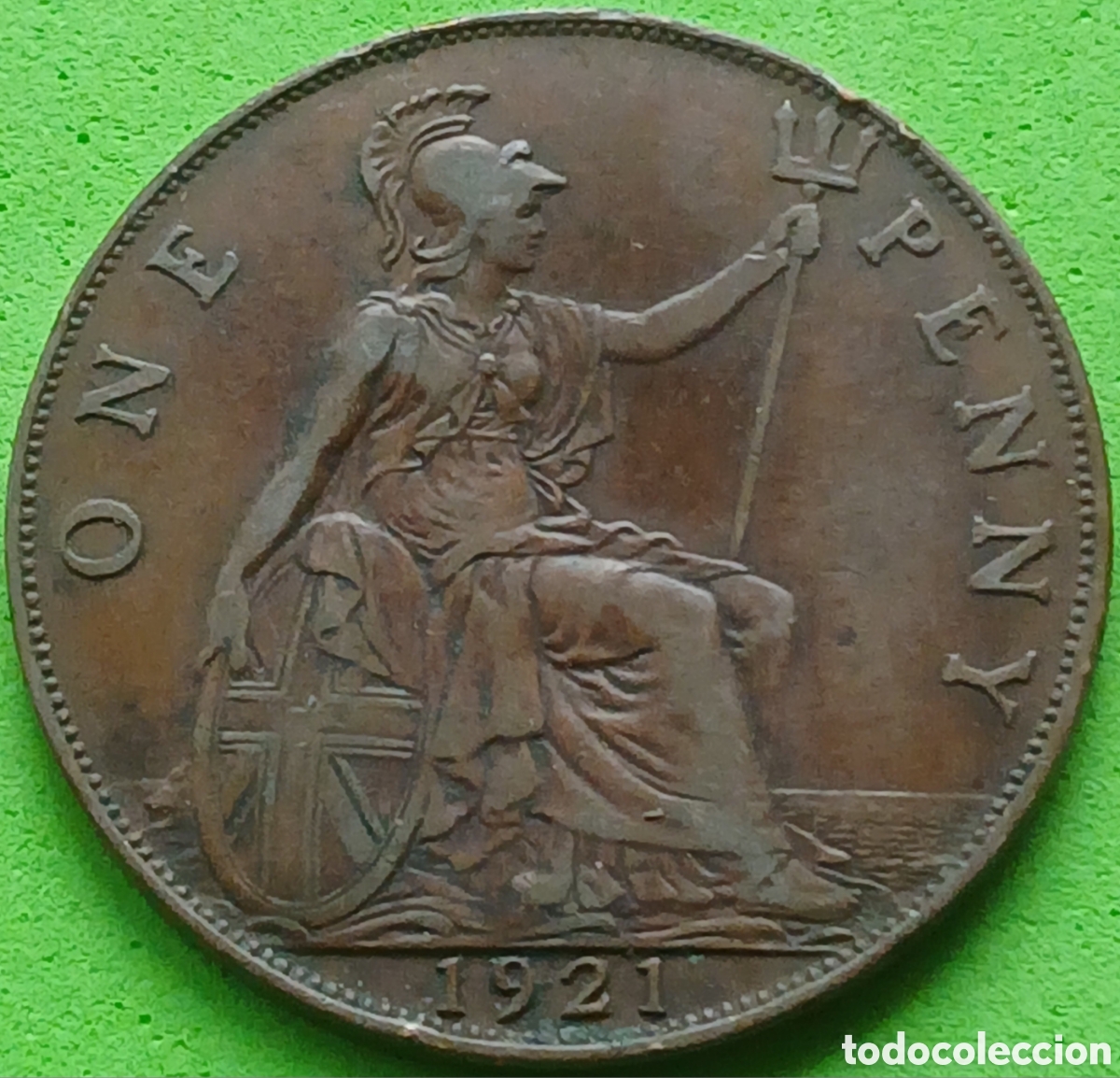 Monedas antiguas de Europa: Reino Unido one penny 1921 km#810