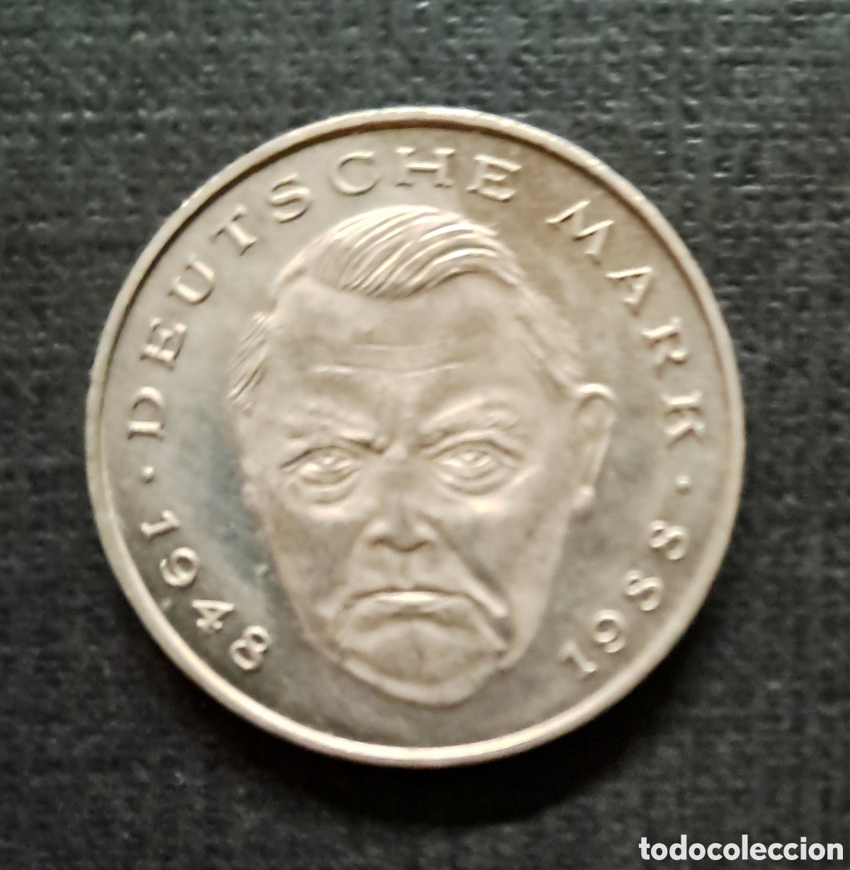 Monedas antiguas de Europa: Moneda 2 Marcos / Alemania / 1991 / Canciller Ludwig Erhard / Ceca A Berl&iacute;n / Excelente conservaci&oacute;n