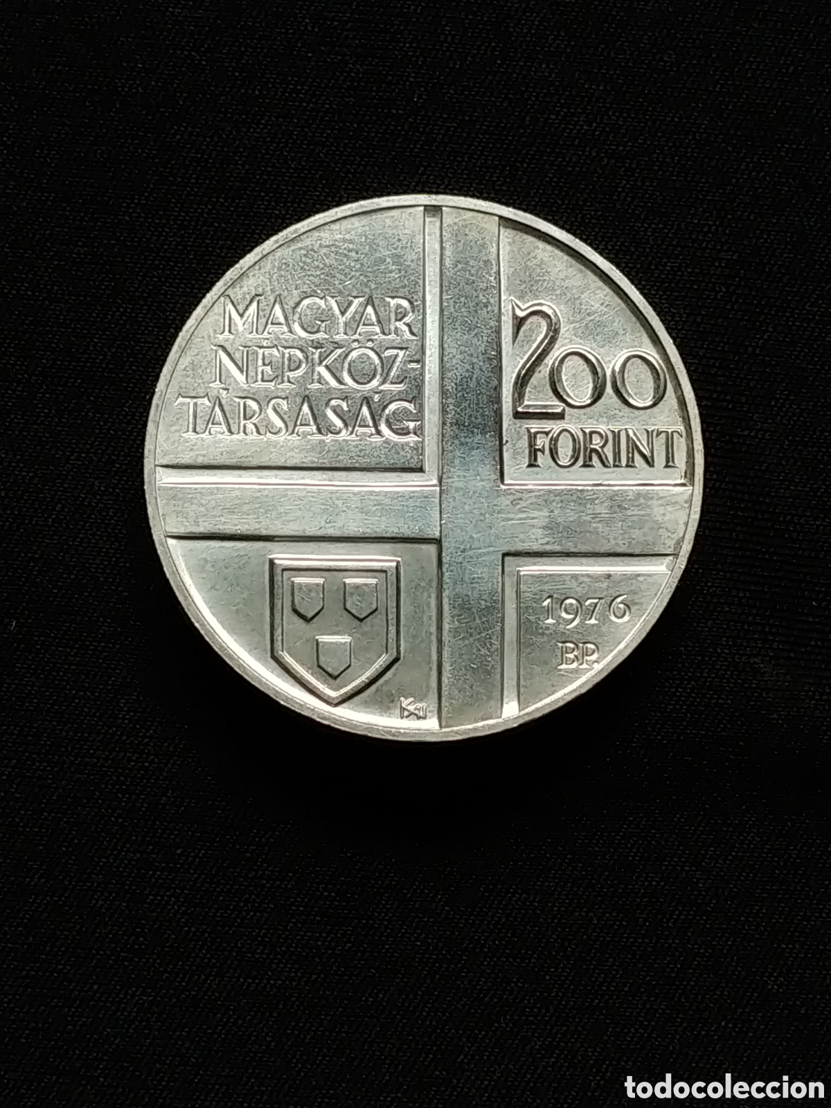 Alte M&uuml;nzen aus Europa: Hungr&iacute;a, 200 Forint 1976, plata .640 mls., S/C-