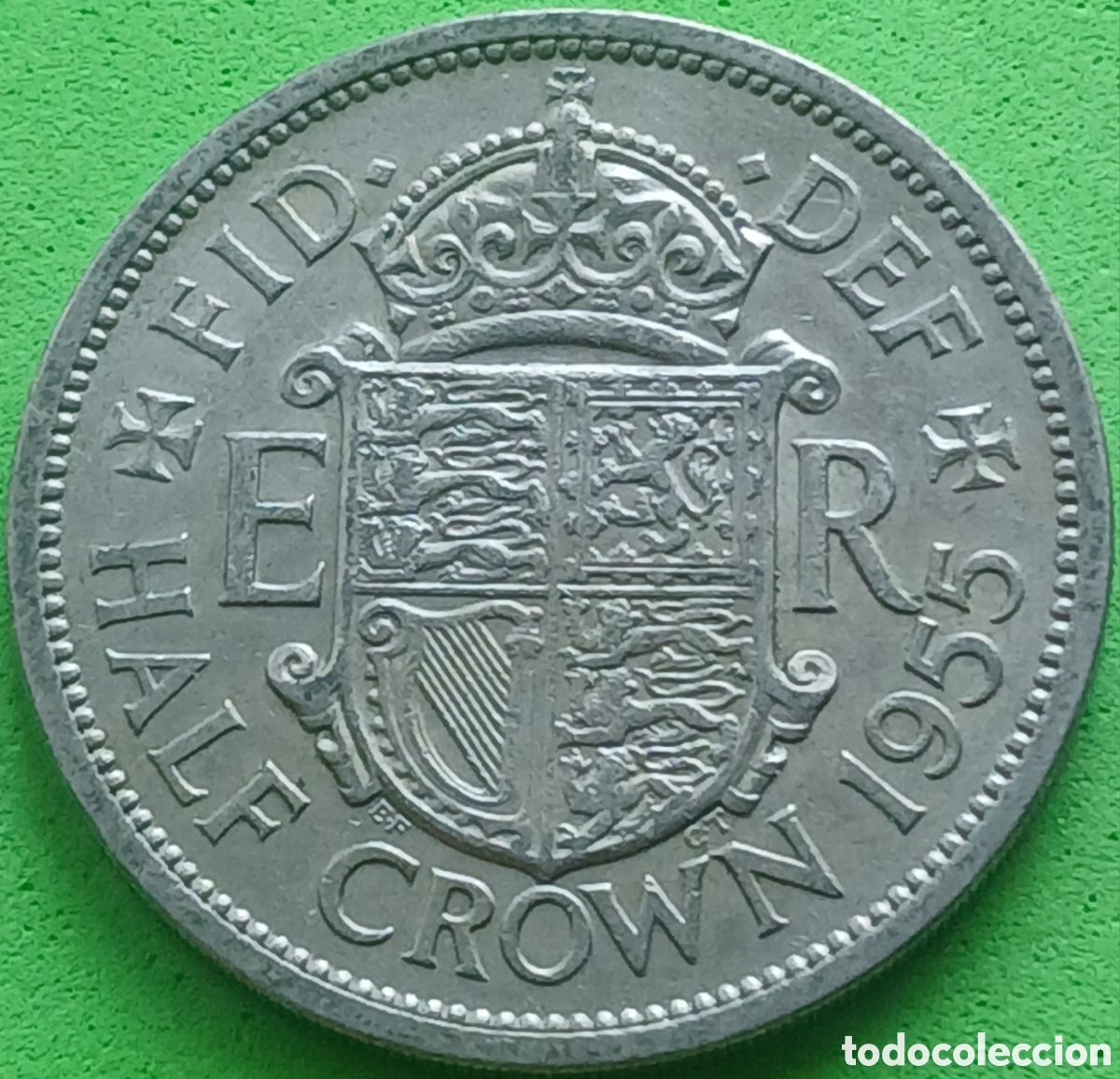 Old Coins of Europe: Reino Unido half crown 1955 km#907