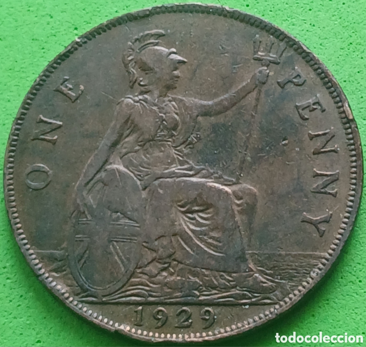 Old Coins of Europe: Reino Unido one penny 1929 km#838