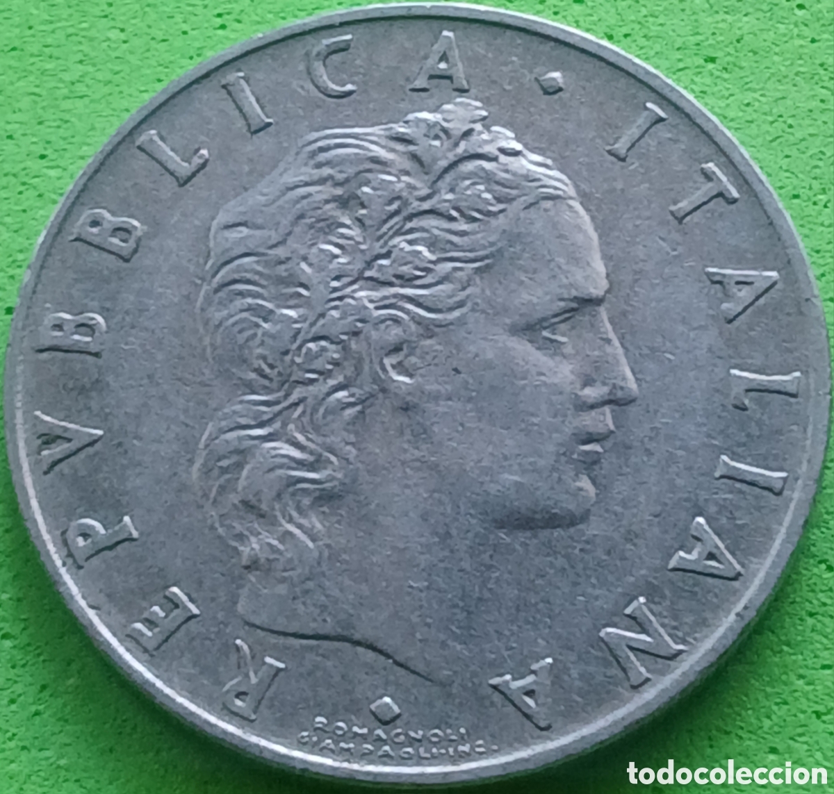 Monedas antiguas de Europa: Italia 50 liras 1958 km#95.1 ESCASA!!