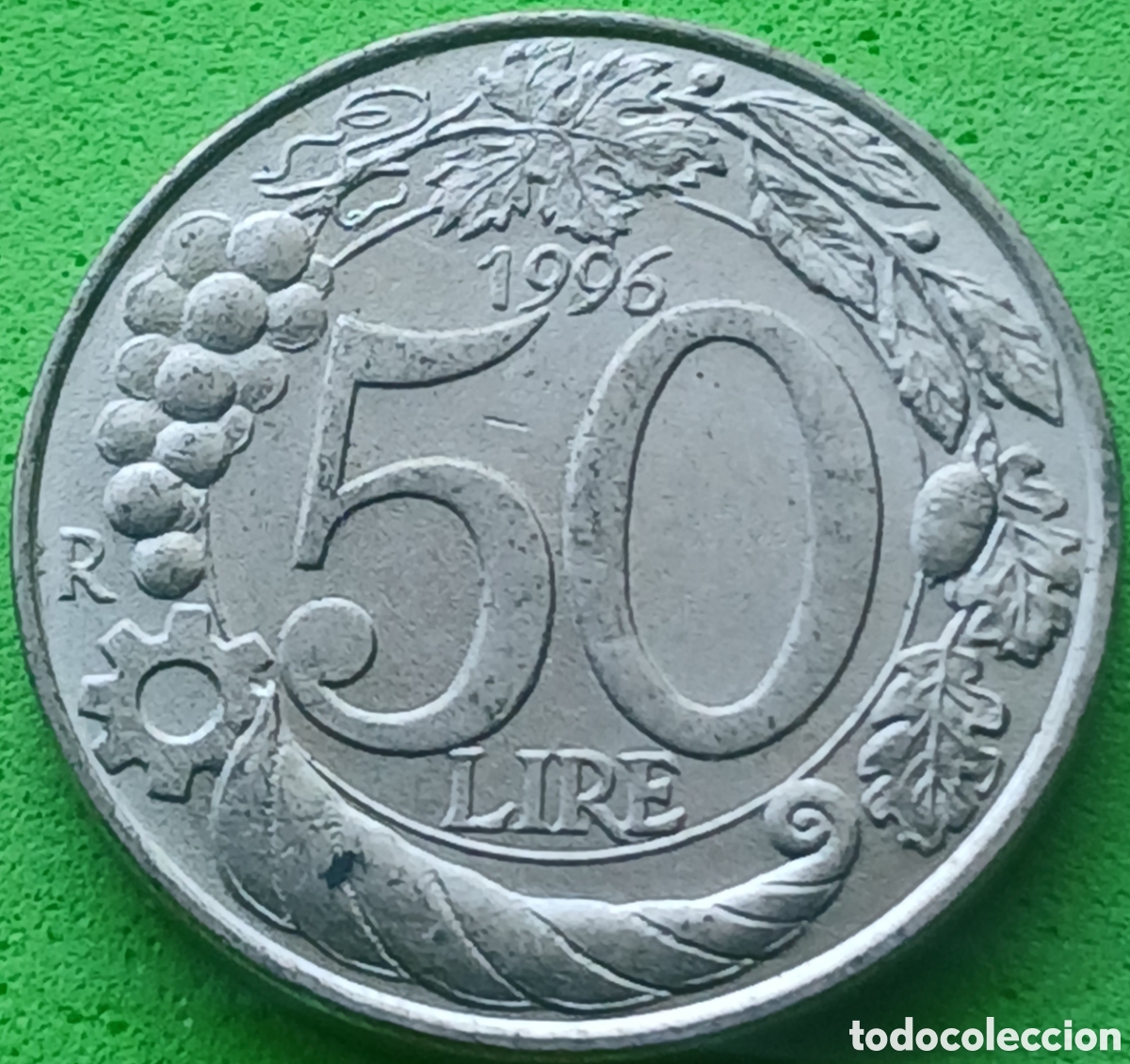 Old Coins of Europe: Italia 50 liras 1996 km#183