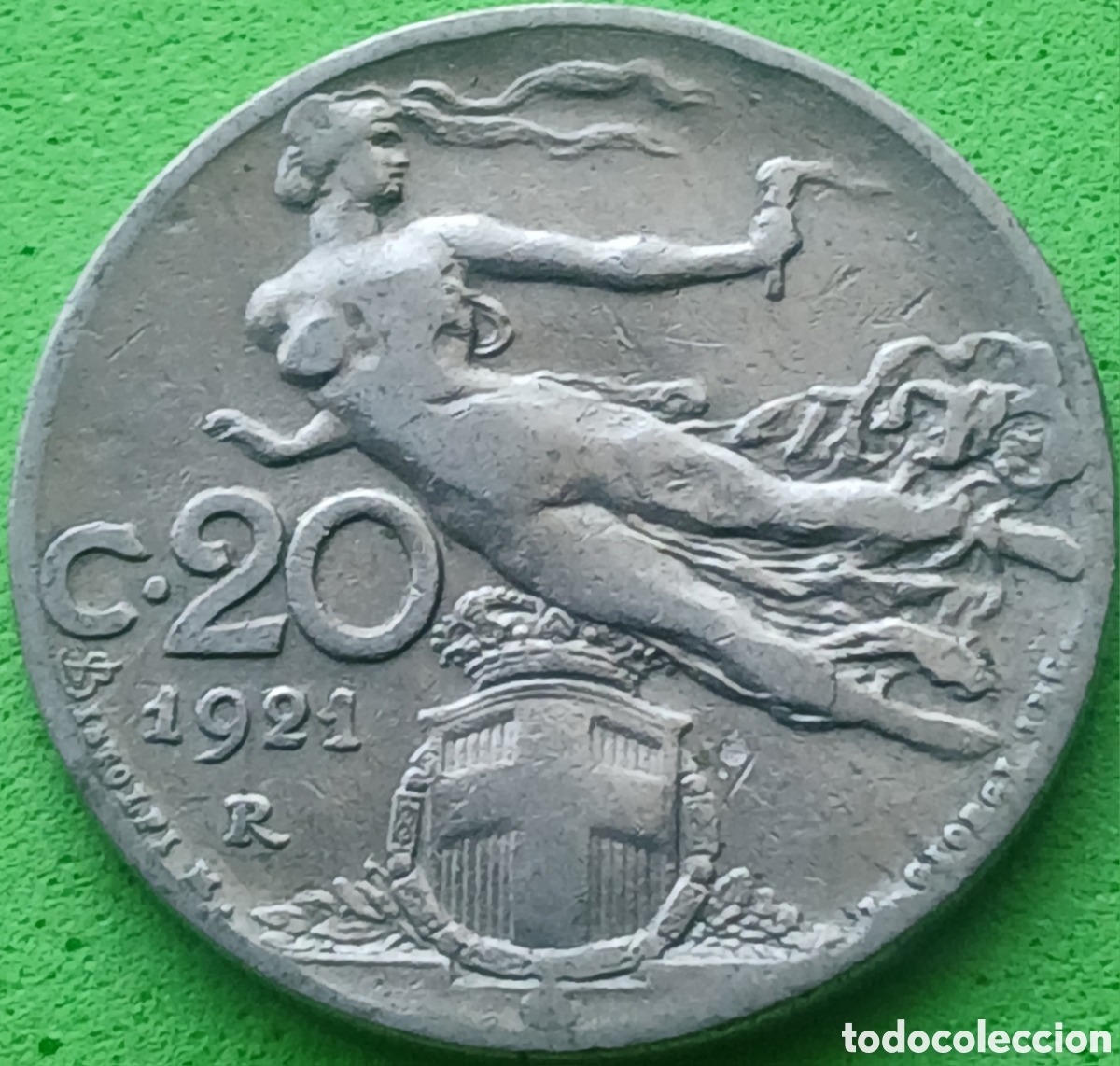 Monedas antiguas de Europa: Italia 20 centesimos 1921 km#44