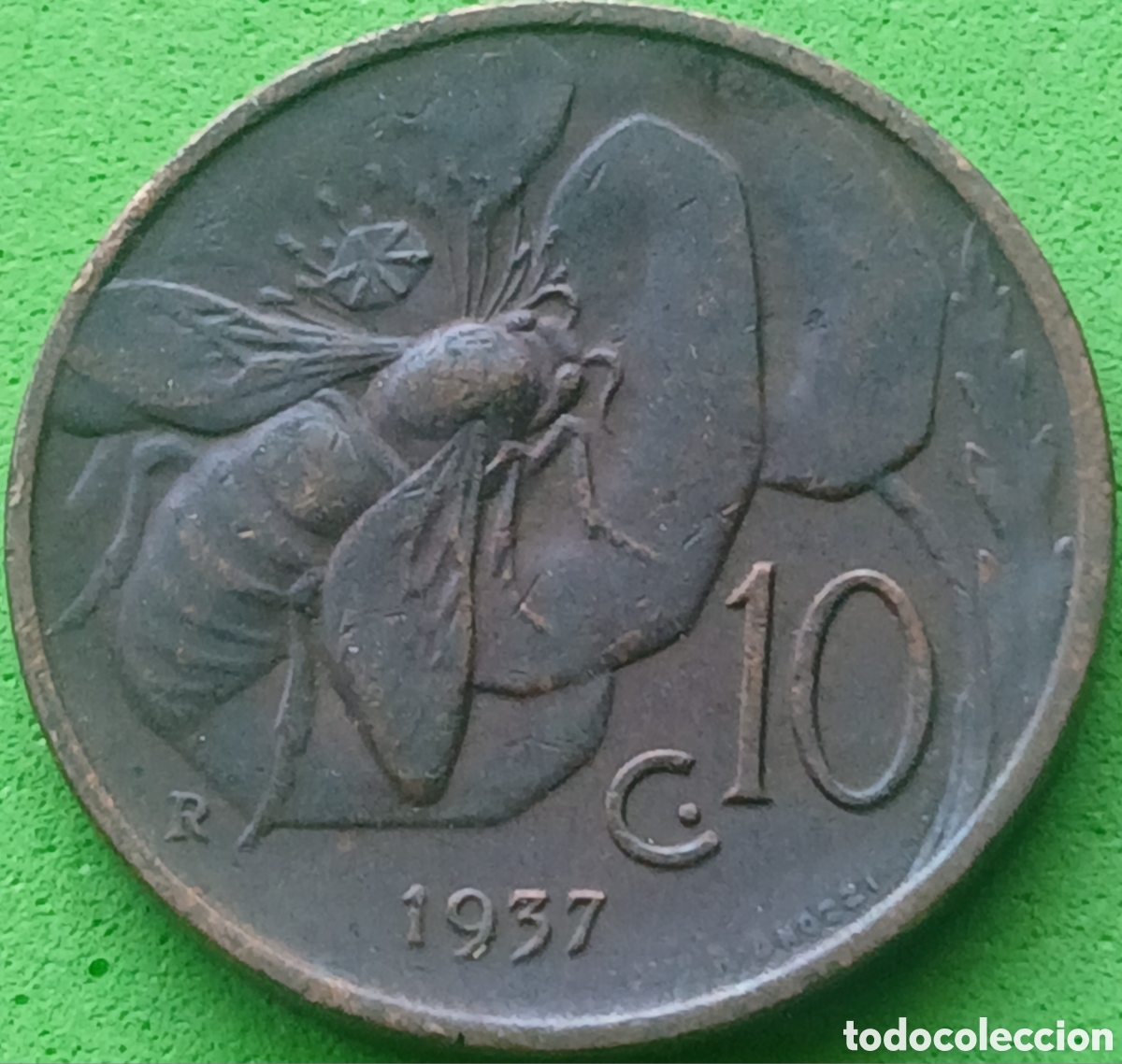 Monedas antiguas de Europa: Italia 10 centesimos 1937 km#60