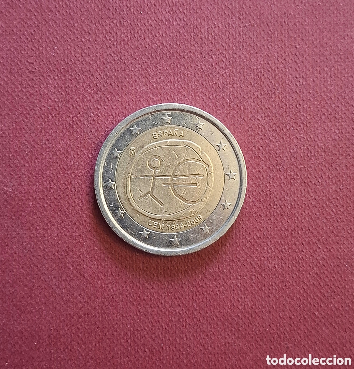 Monedas antiguas de Europa: Moneda 2 Euros Conmemorativa Espa&ntilde;a 2009 - X Aniversario UEM (Uni&oacute;n Econ&oacute;mica y Monetaria)