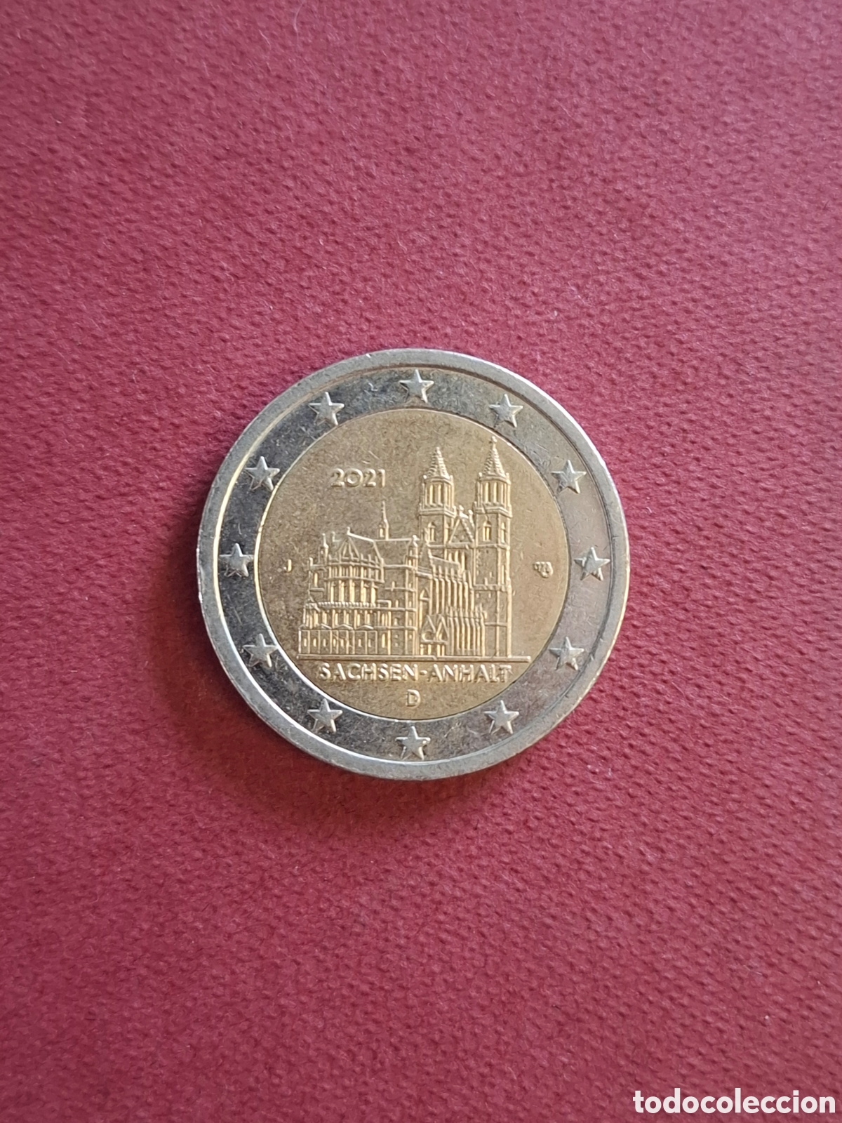 Monedas antiguas de Europa: Moneda 2 Euros Conmemorativa Alemania 2021 - Sajonia-Anhalt (Catedral de Magdeburgo)