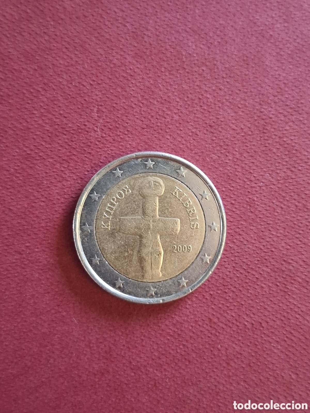 Monedas antiguas de Europa: Moneda 2 Euros Chipre 2009 - &Iacute;dolo de Pomos (Circulada)