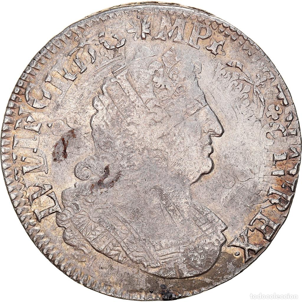 Monedas antiguas de Europa: [#970404] Moneda, Francia, Louis XIV, 1/2 &Eacute;cu aux palmes, 1/2 Ecu, 1693, Rouen, BC+