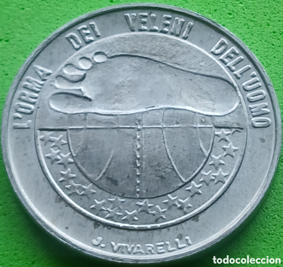 Monedas antiguas de Europa: San Marino 10 liras 1977 km#66 Ecolog&iacute;a
