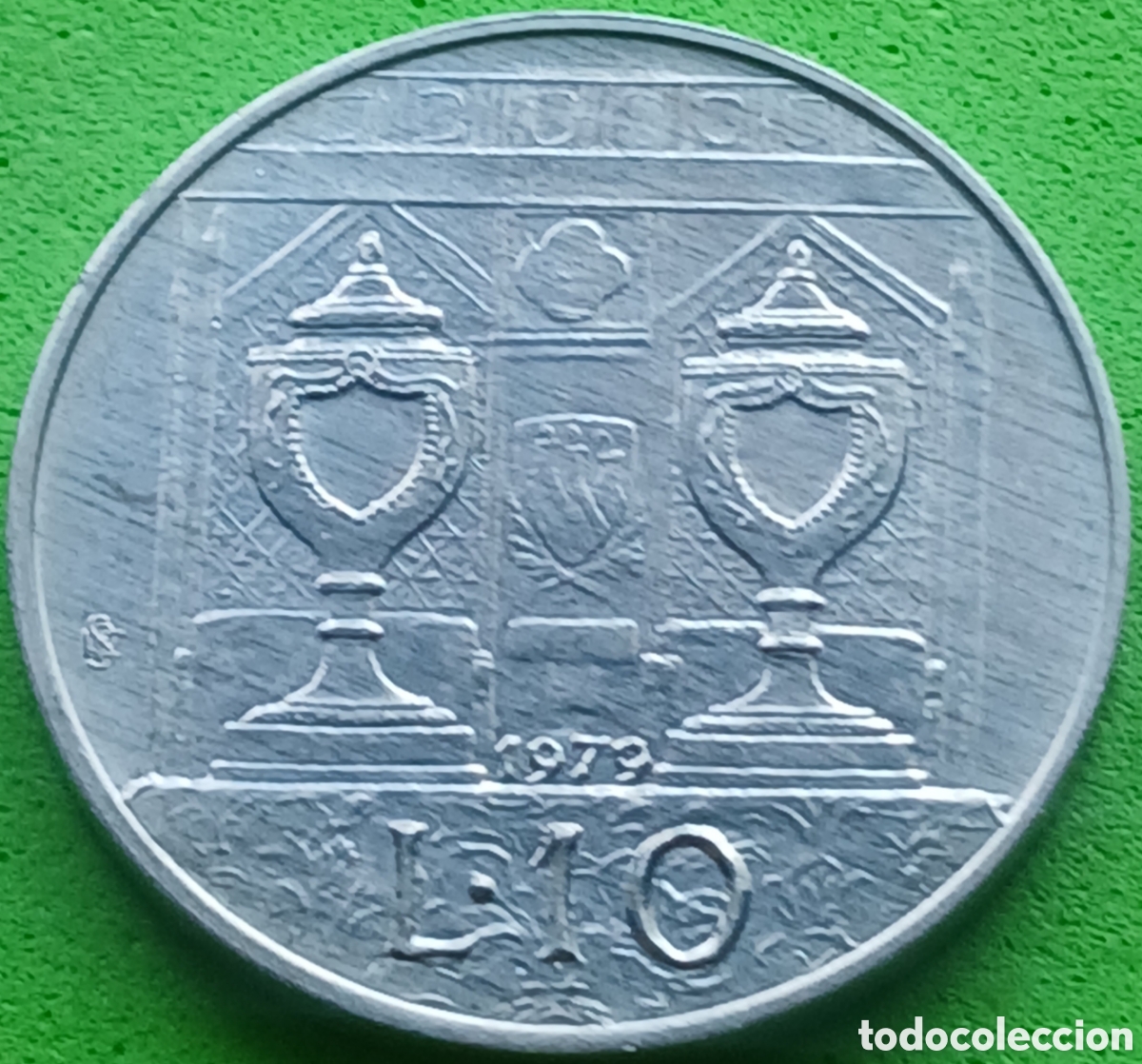 Monedas antiguas de Europa: San Marino 10 liras 1979 km#92 &Oacute;rganos institucionales del estado
