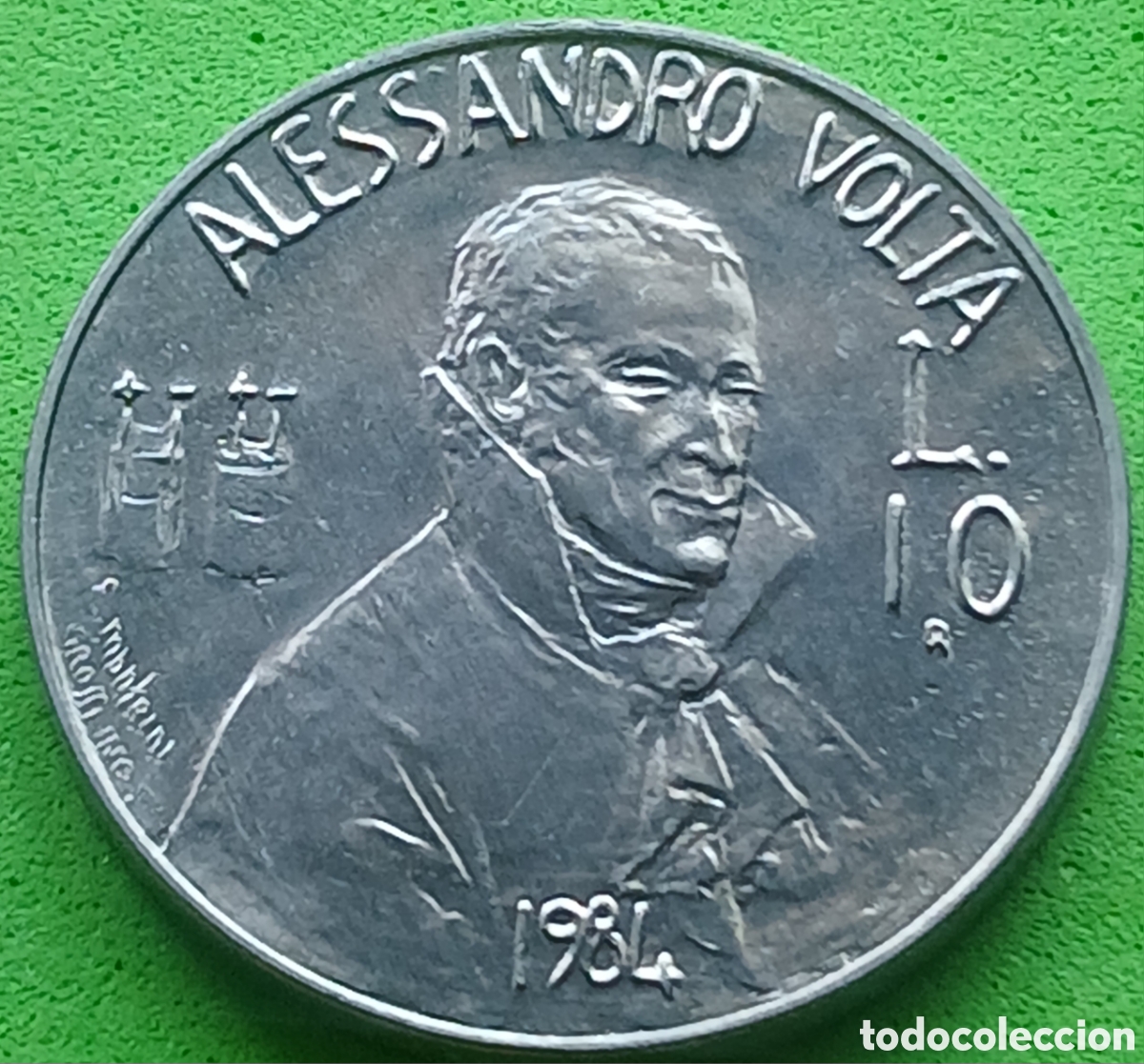 Monedas antiguas de Europa: San Marino 10 liras 1984 km#162 Cient&iacute;ficos
