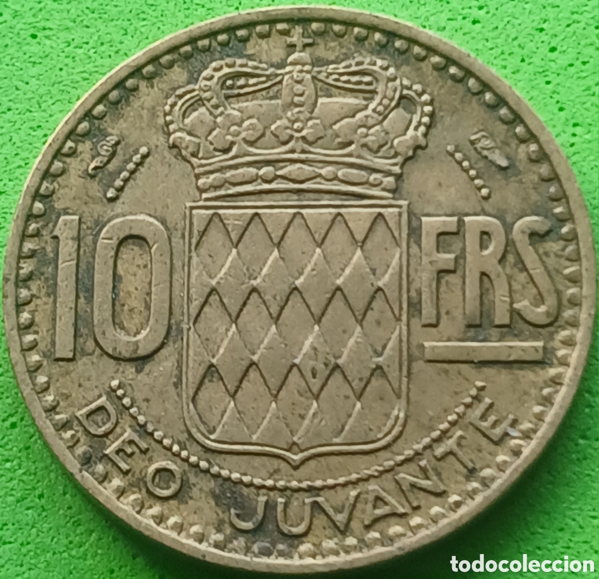 Monedas antiguas de Europa: M&oacute;naco 10 francos 1950 km#130