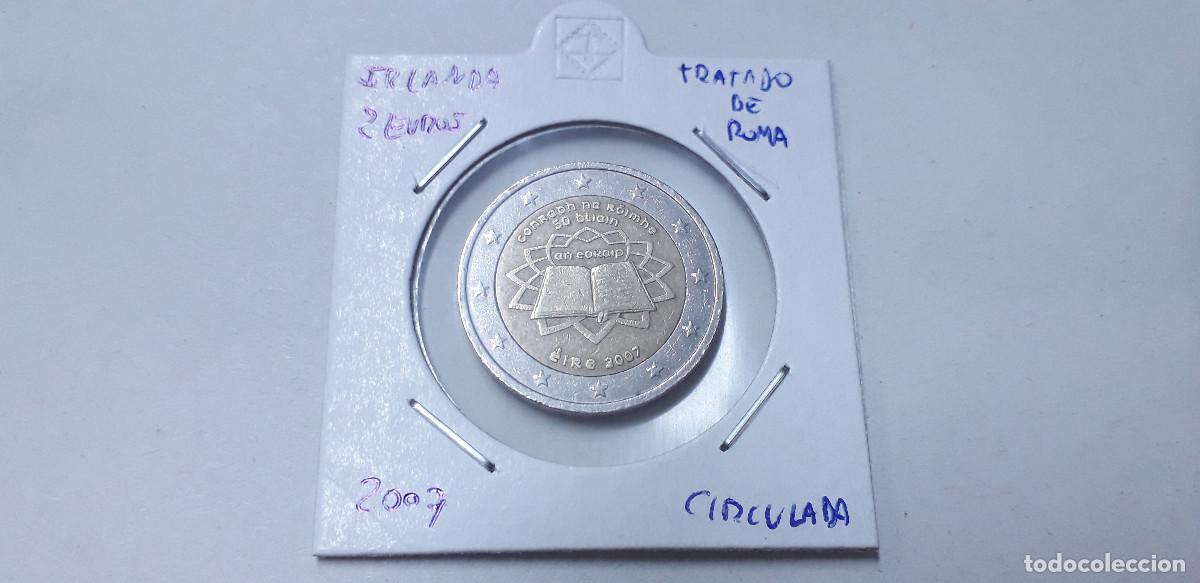 Monedas antiguas de Europa: 003833NUM-X0075-Irlanda 2 &euro; -2007 - Tratado de roma -encartonada