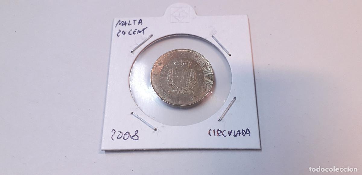 Monedas antiguas de Europa: 003834NUM-X0076-Malta 20 cent &euro; -2008 -encartonada