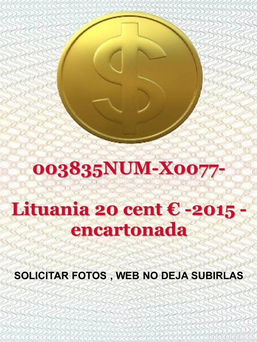 Monedas antiguas de Europa: 003835NUM-X0077-Lituania 20 cent &euro; -2015 -encartonada - Foto 3