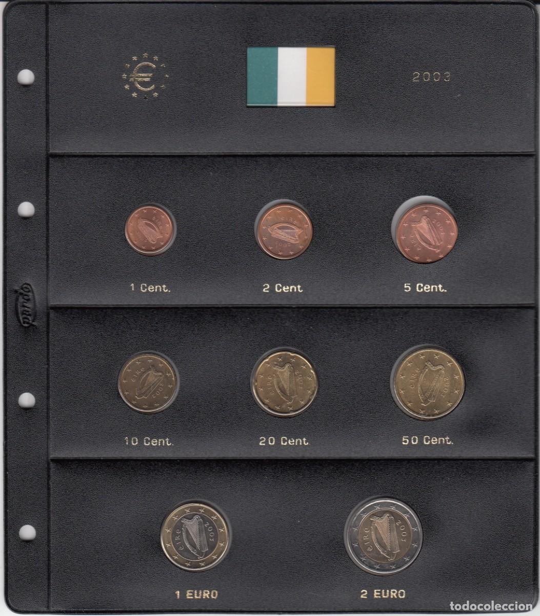 Monedas antiguas de Europa: 8 MONEDAS EURO IRLANDA 2003 - SIN CIRCULAR - EN HOJAS PARDO