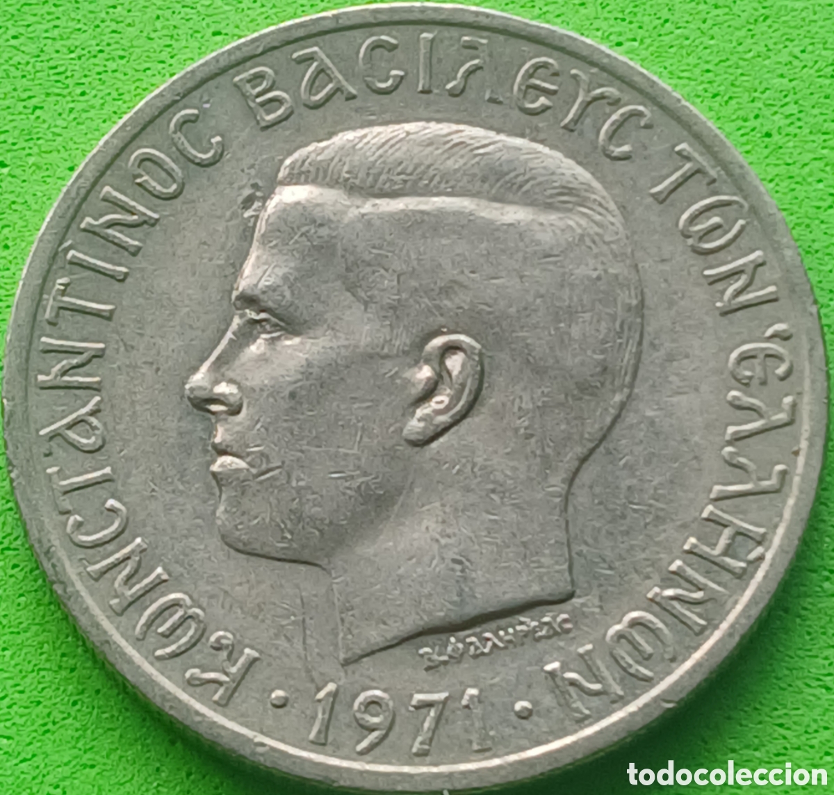 Monedas antiguas de Europa: Grecia 5 dracmas 1971 km#100