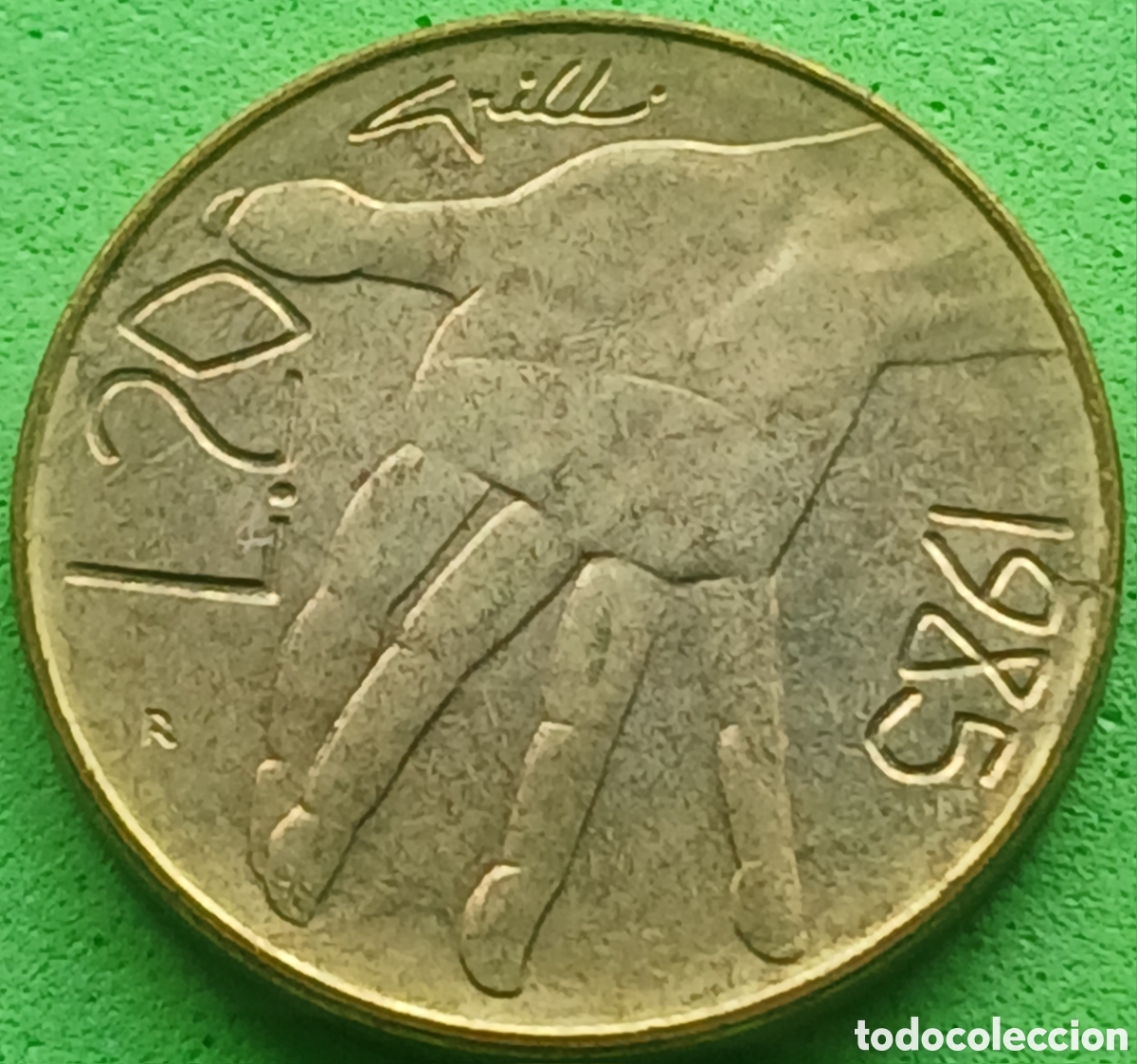 Moedas antigas da Europa: San Marino 20 liras 1985 km#177 Lucha contra las drogas