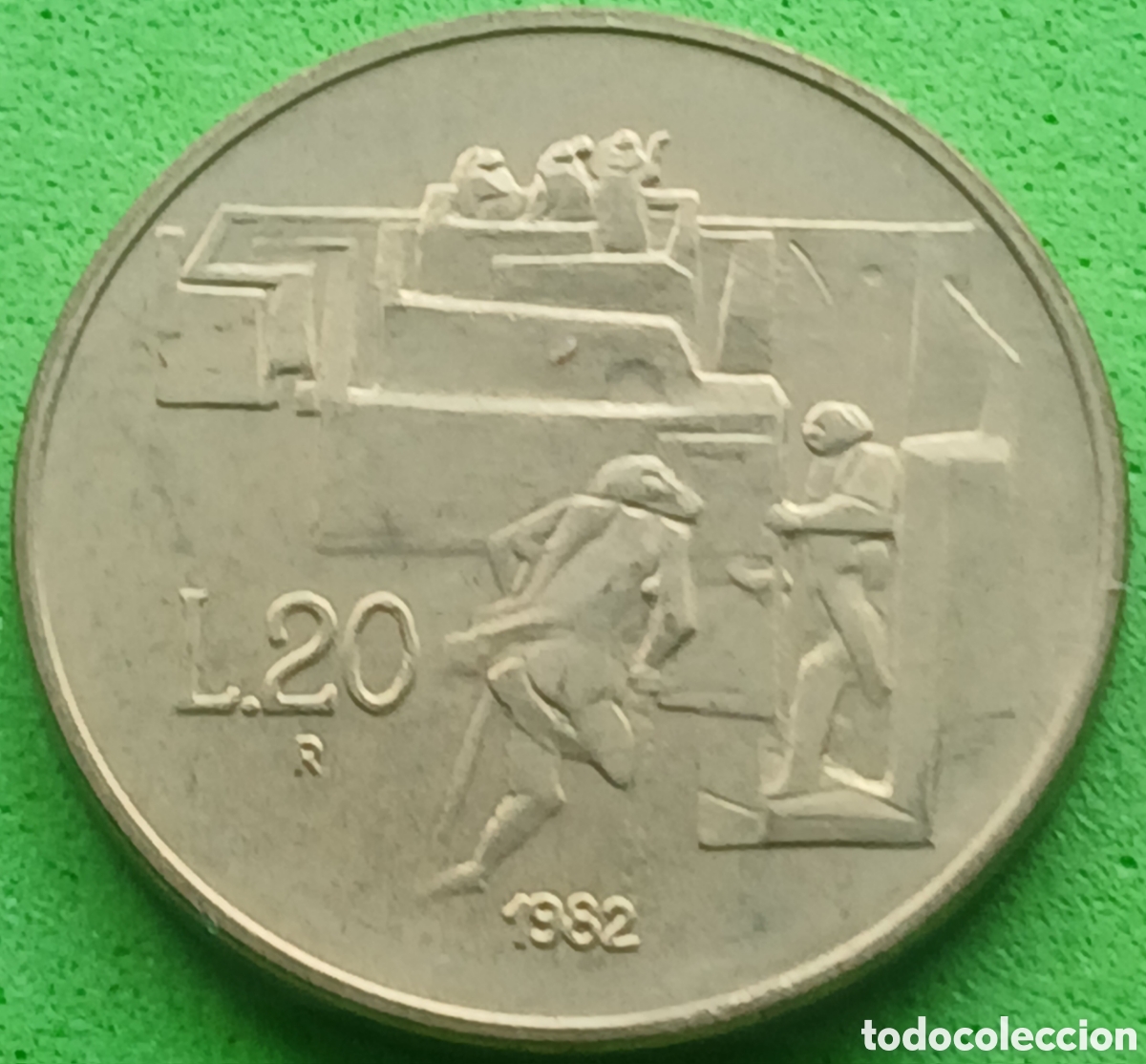 Moedas antigas da Europa: San Marino 20 liras 1982 km#135 Logros Sociales
