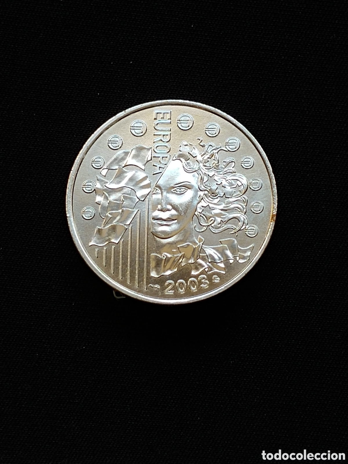 Monedas antiguas de Europa: Francia, 1/4 Euro 2003, plata .900 mls., S/C