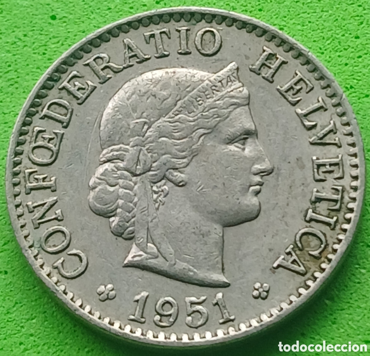 Monedas antiguas de Europa: Suiza 5 c&eacute;ntimos 1951 km#26