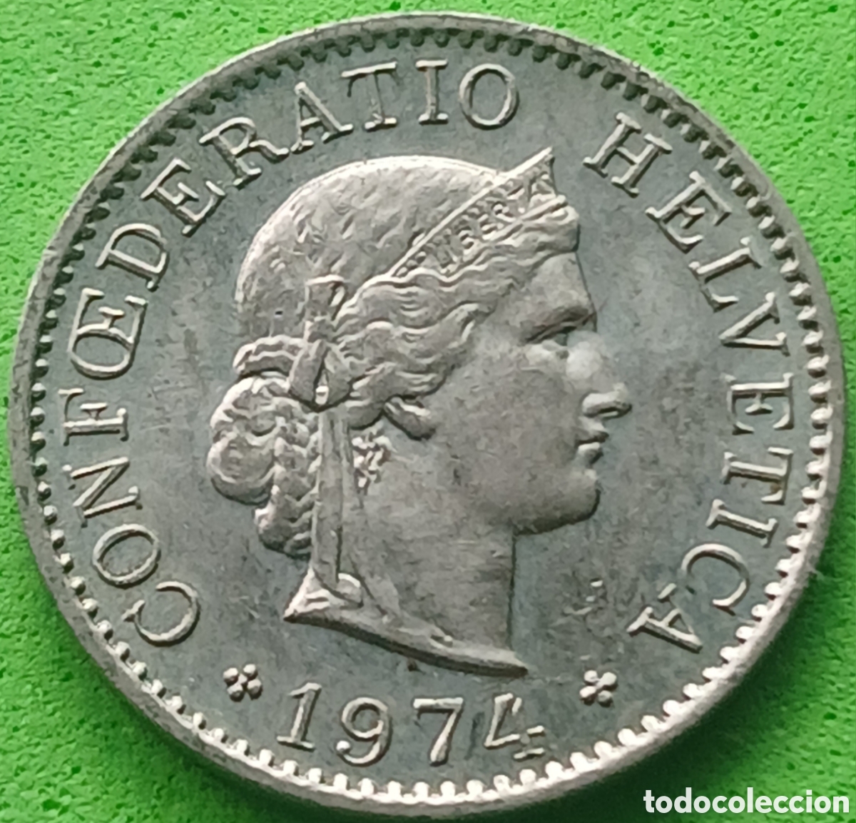 Monedas antiguas de Europa: Suiza 5 c&eacute;ntimos 1974 km#26