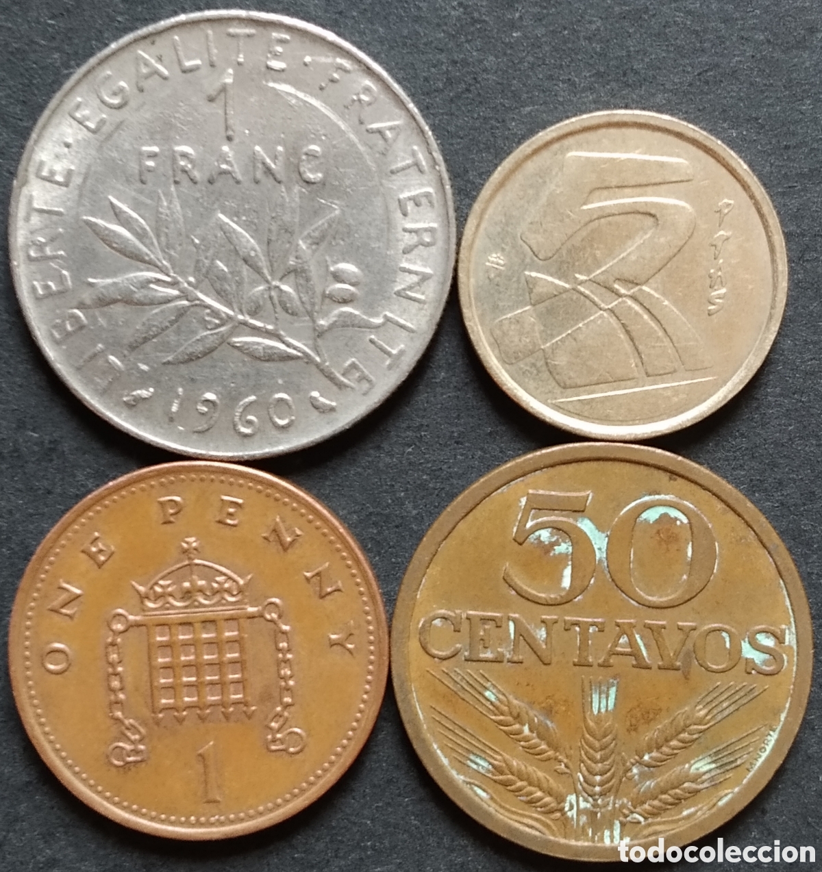 Monedas antiguas de Europa: LOTE MONEDAS N&deg; 0202 - LOTE DE 4 MONEDAS INTERNACIONALES