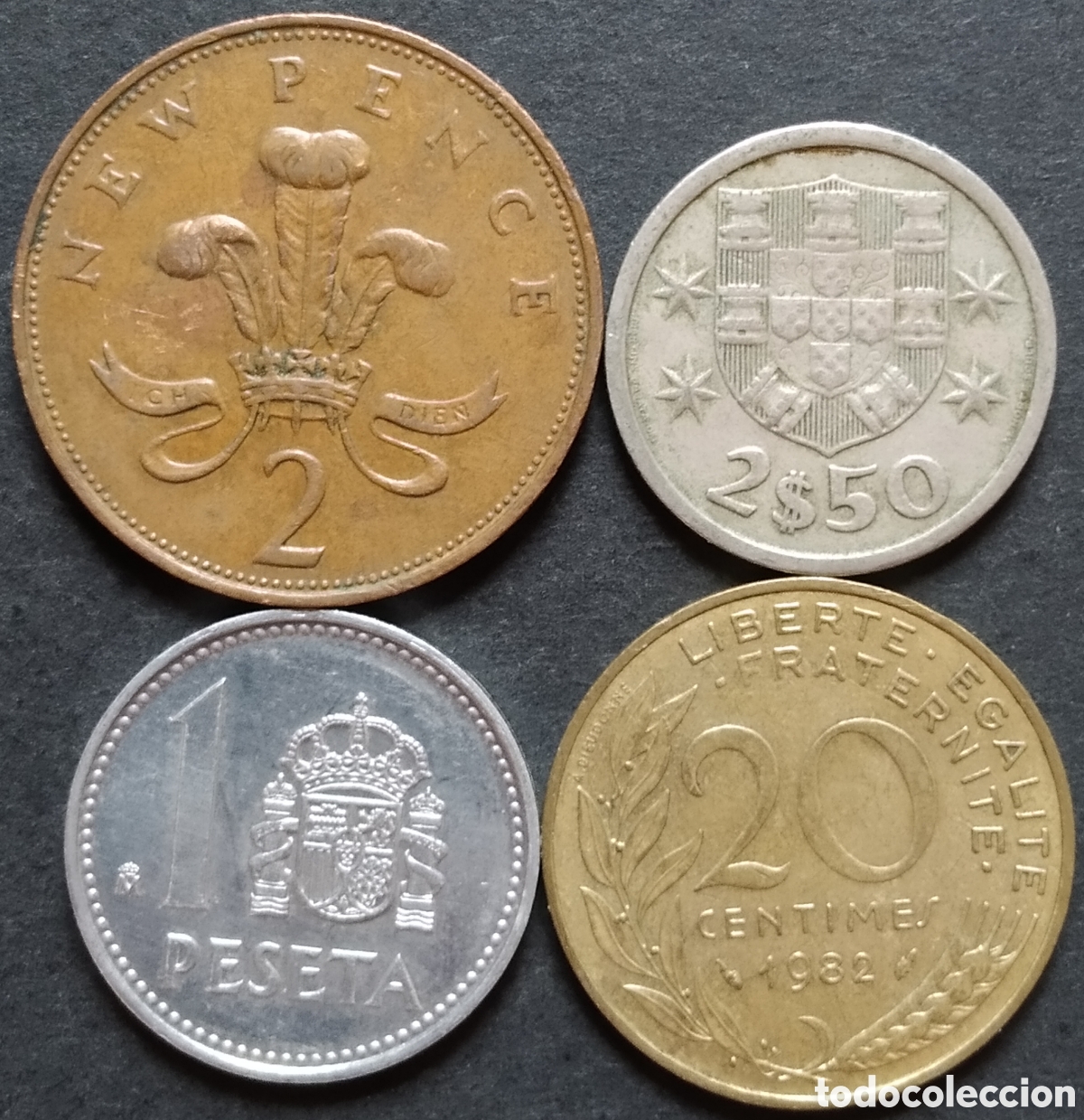 Old Coins of Europe: LOTE MONEDAS N&deg; 0203 - LOTE DE 4 MONEDAS INTERNACIONALES