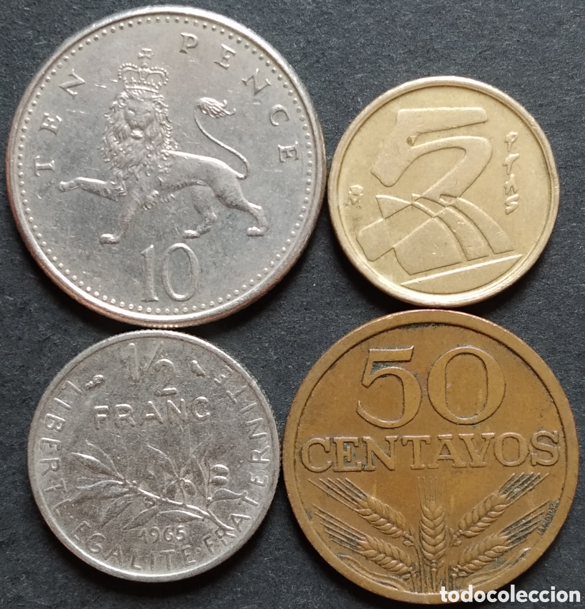 Old Coins of Europe: LOTE MONEDAS N&deg; 0204 - LOTE DE 4 MONEDAS INTERNACIONALES