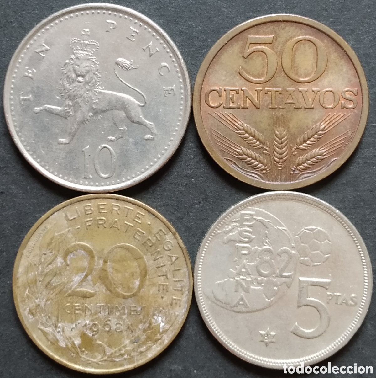 Monedas antiguas de Europa: LOTE MONEDAS N&deg; 0206 - LOTE DE 4 MONEDAS INTERNACIONALES