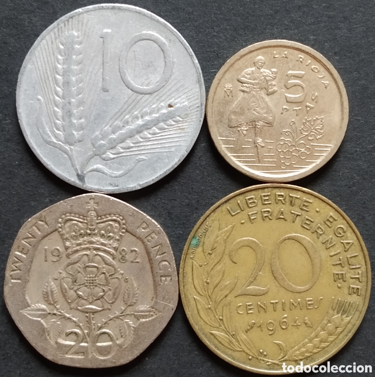 Monedas antiguas de Europa: LOTE MONEDAS N&deg; 0207 - LOTE DE 4 MONEDAS INTERNACIONALES