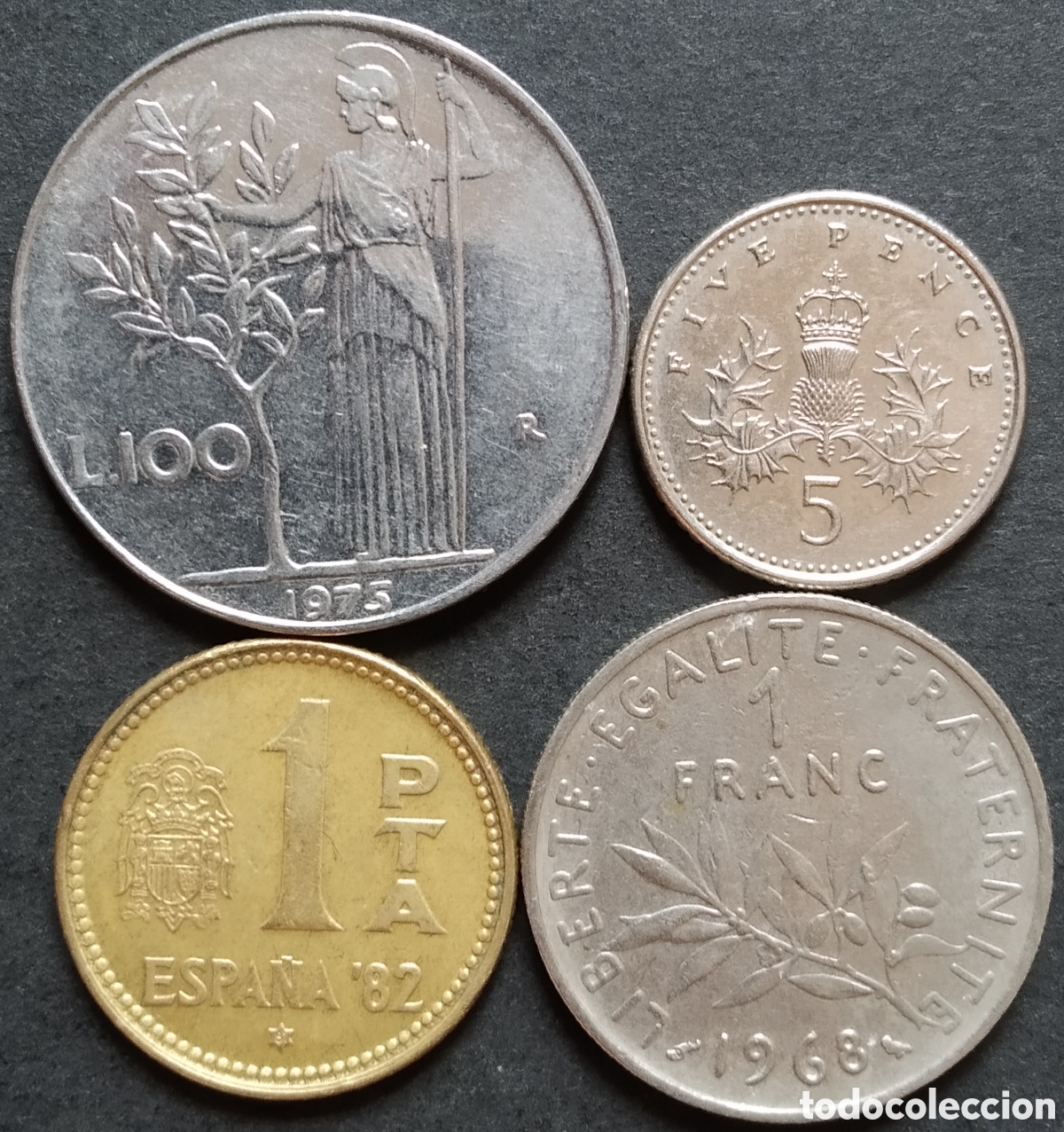 Monedas antiguas de Europa: LOTE MONEDAS N&deg; 0208 - LOTE DE 4 MONEDAS INTERNACIONALES