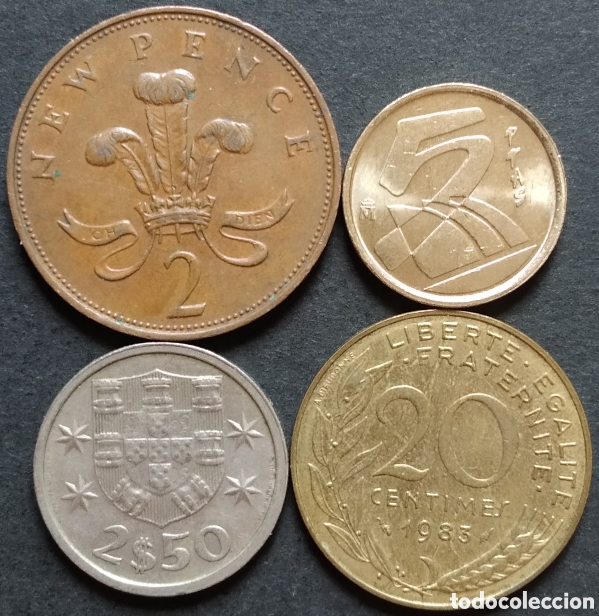 Monedas antiguas de Europa: LOTE MONEDAS N&deg; 0210 - LOTE DE 4 MONEDAS INTERNACIONALES