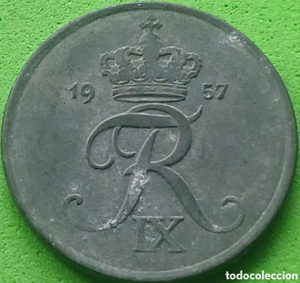 Monedas antiguas de Europa: Dinamarca 2 ore 1957 km#840 - Foto 2