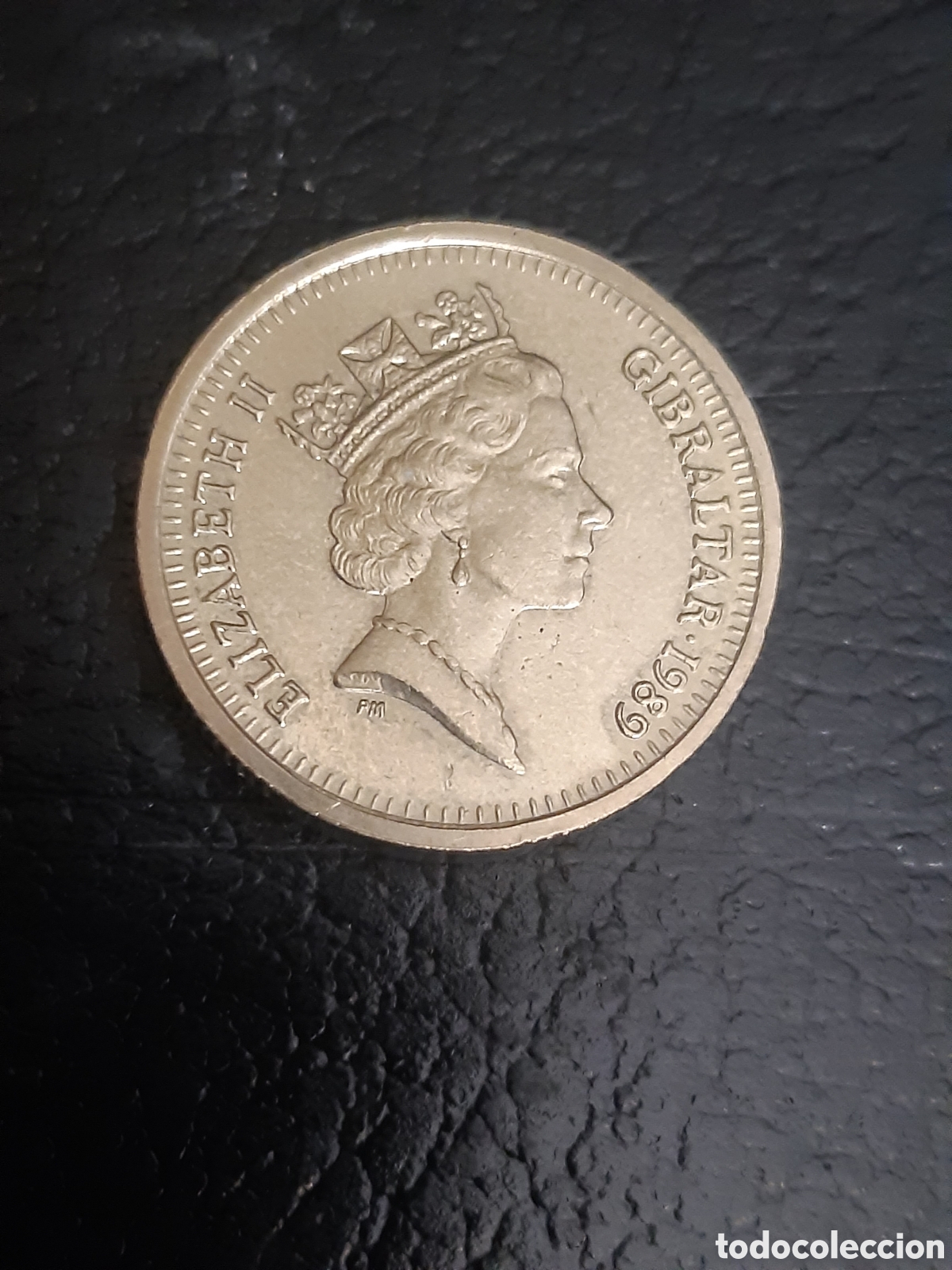 Monedas antiguas de Europa: Moneda Gibraltar 1 libra 1989