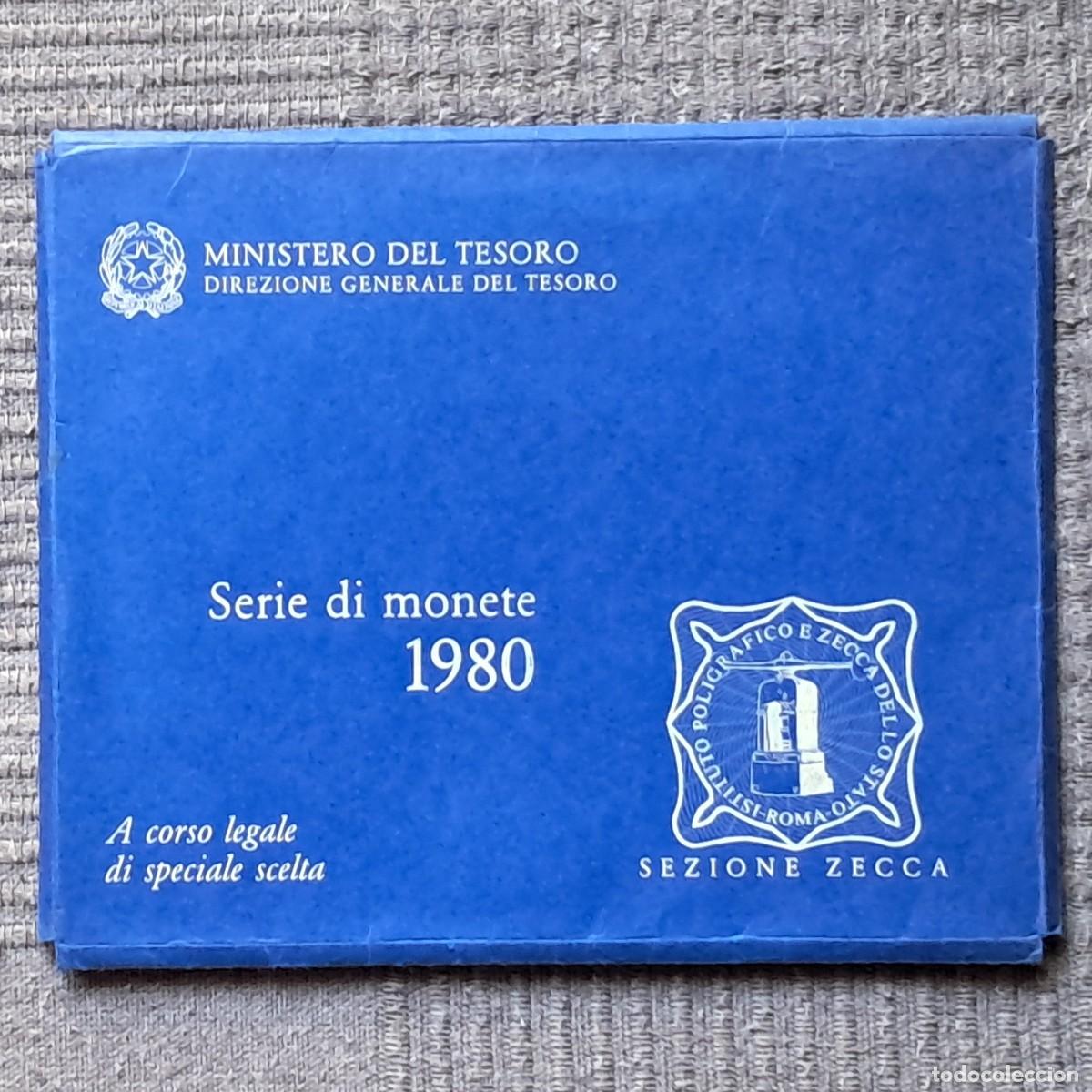 Monedas antiguas de Europa: EMISI&Oacute;N DE MONEDAS ITALIANAS 1980. FLOR DE CU&Ntilde;O.