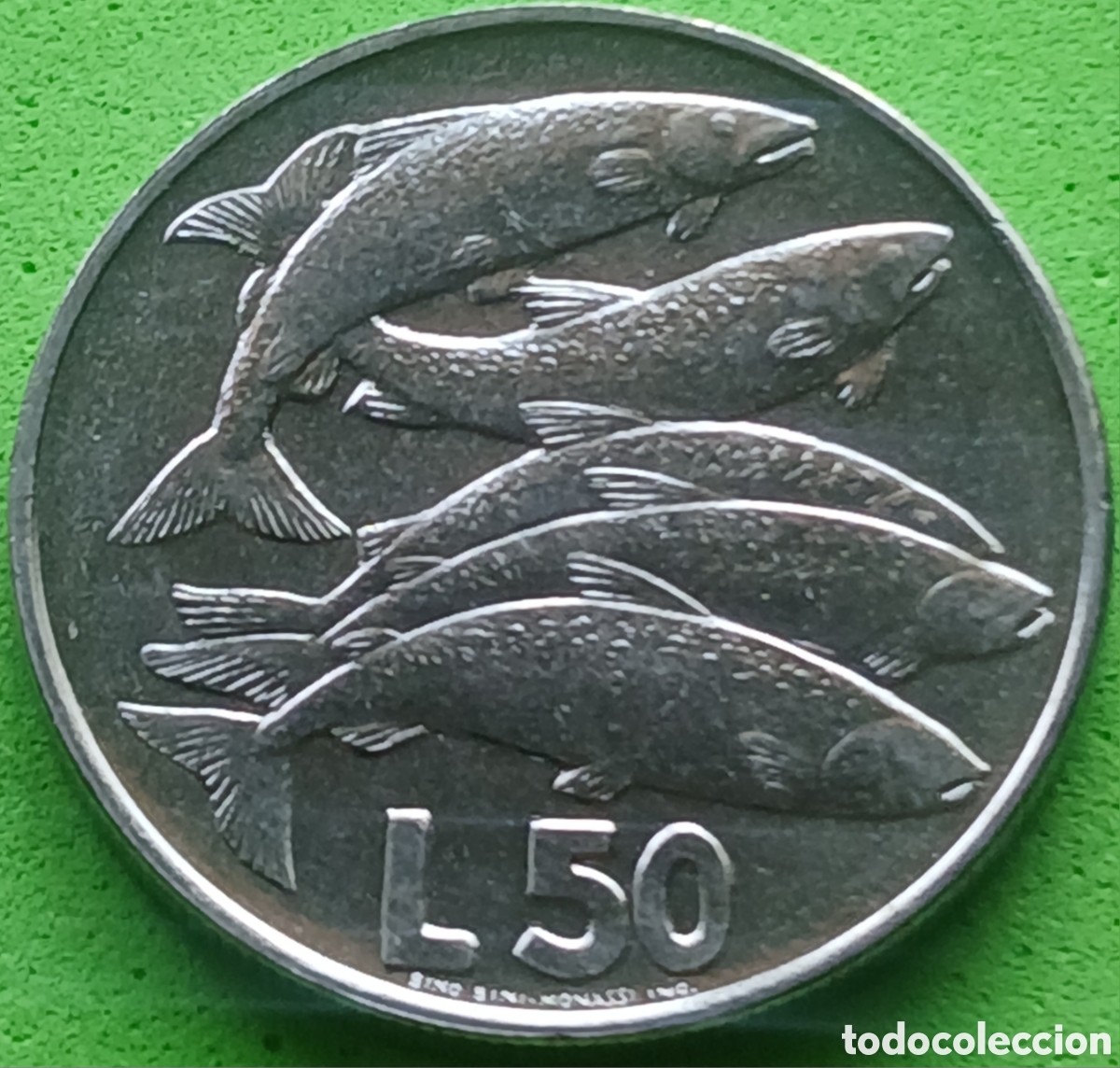 Monedas antiguas de Europa: San Marino 50 liras 1975 km#45 Amor universo animal