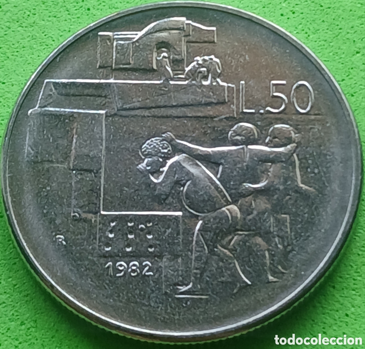 Monedas antiguas de Europa: San Marino 50 liras 1982 km#136 Logros Sociales