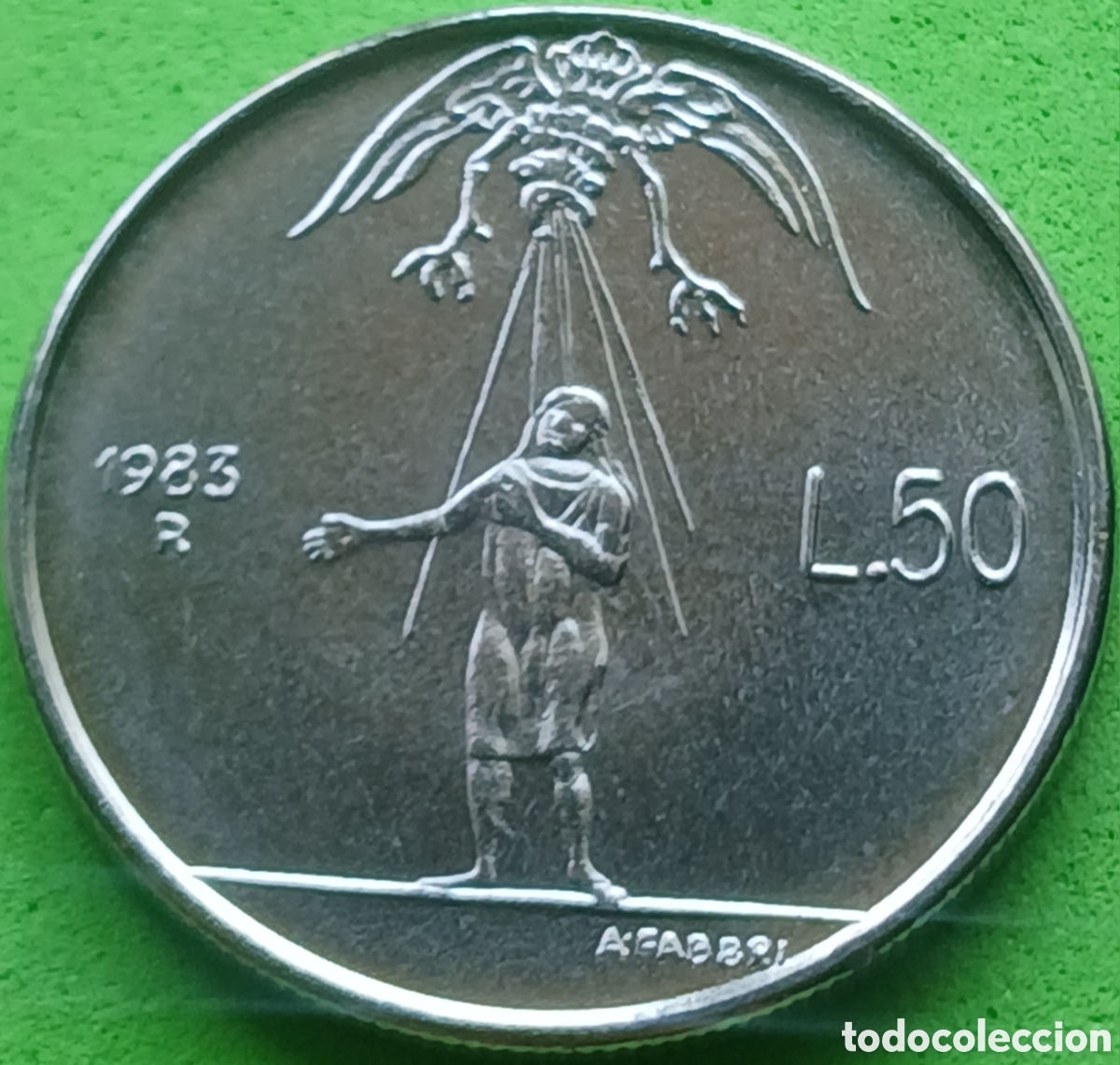 Monedas antiguas de Europa: San Marino 50 liras 1983 km#150 Amenaza Nuclear