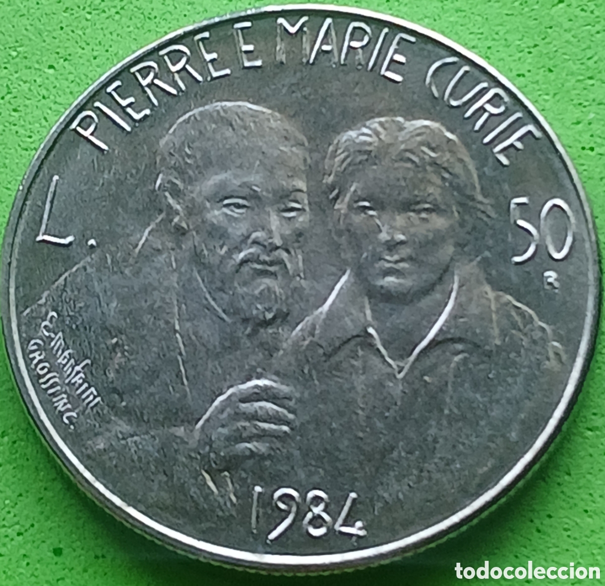 Monedas antiguas de Europa: San Marino 50 liras 1984 km#164 Cient&iacute;ficos