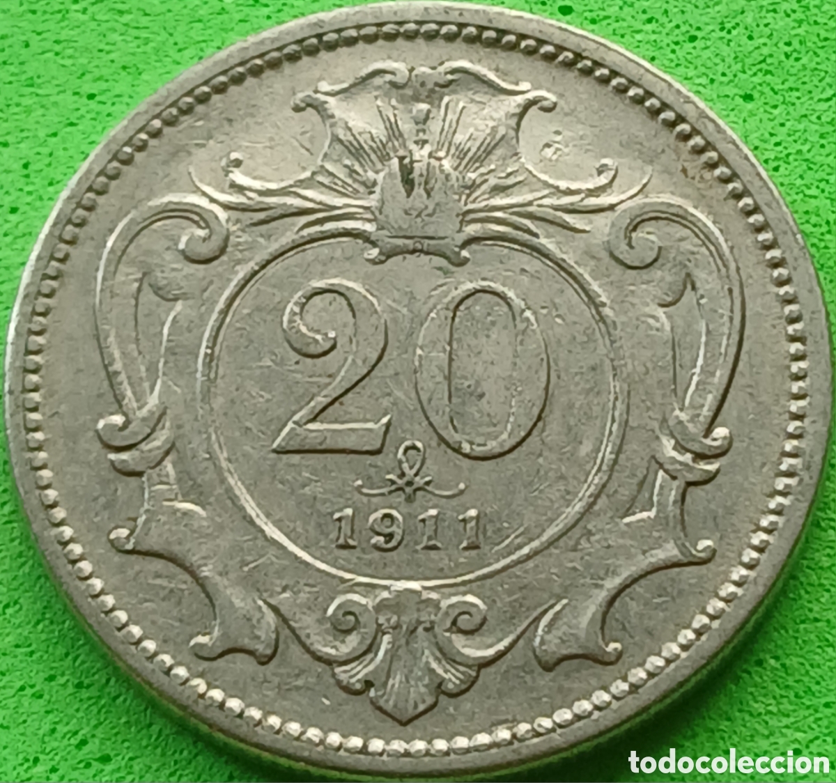 Monedas antiguas de Europa: Austria 20 hellers 1911 km#2803 - Foto 1