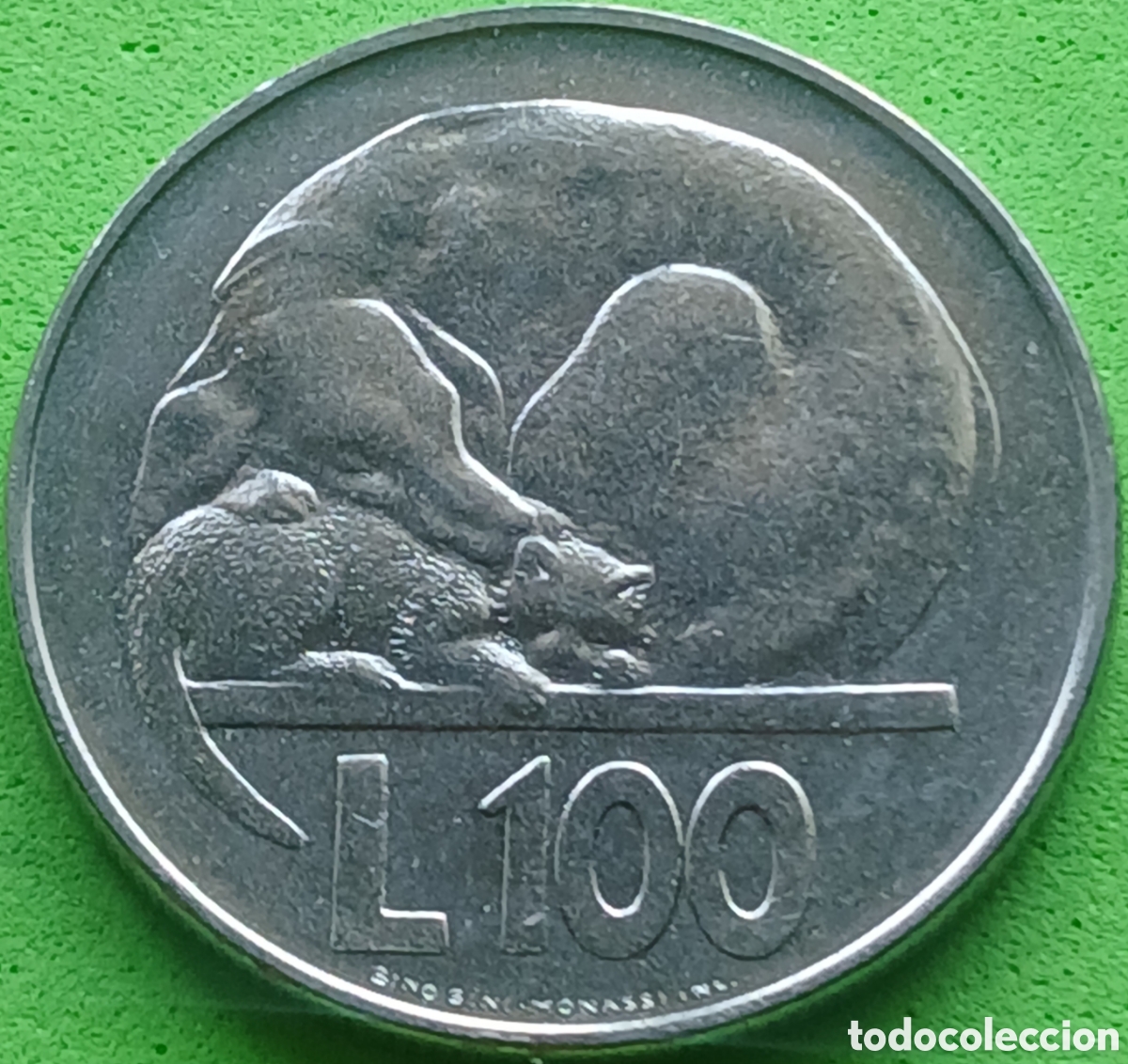 Monedas antiguas de Europa: San Marino 100 liras 1975 km#46 Amor universo animal