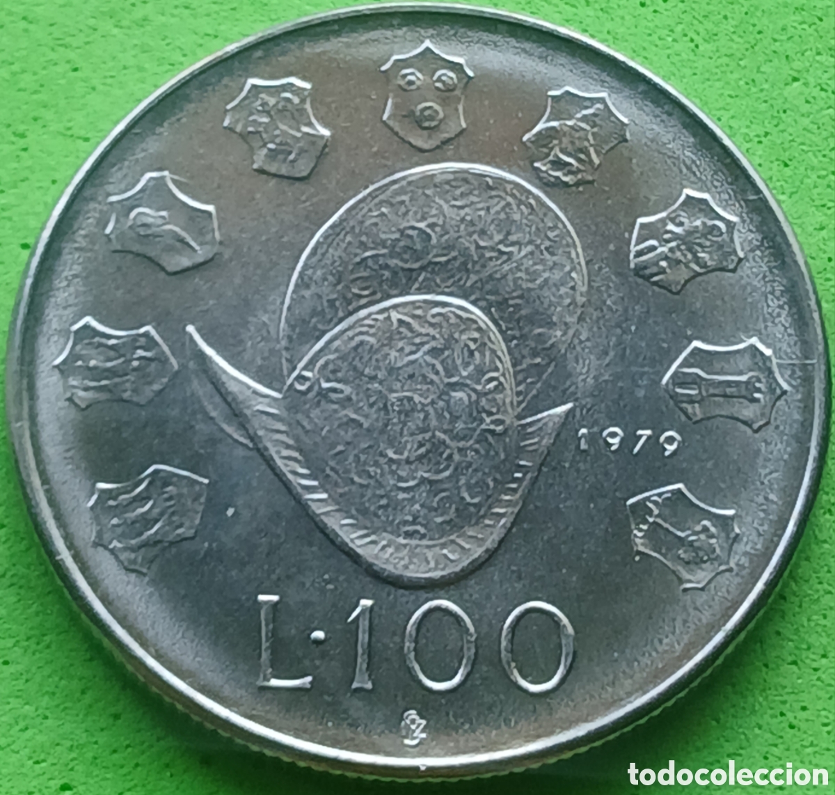 Monedas antiguas de Europa: San Marino 100 liras 1979 km#95 &Oacute;rganos institucionales del estado