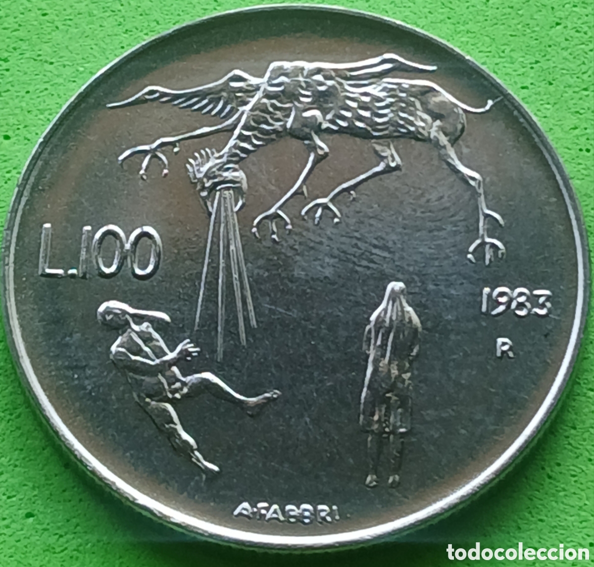 Monedas antiguas de Europa: San Marino 100 liras 1983 km#151 Amenaza Nuclear